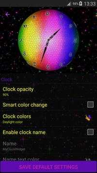 Rainbow Clock Widget 7 تصوير الشاشة