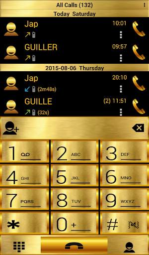 Theme Gold Metal RocketDial screenshot 1