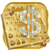Golden Luxury Dollar Keyboard icon