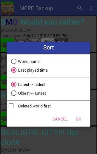 MCPE Backup screenshot 3