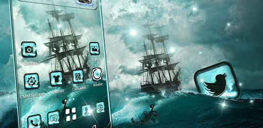 Ship in Storm Launcher Theme screenshot 8