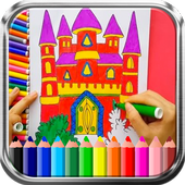 Drawing Castle Free Coloring Game for Kids icon