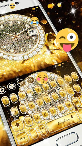 Gold Diamand Watch Keyboard screenshot 4