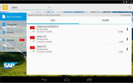 SAP Mobile Documents screenshot 8