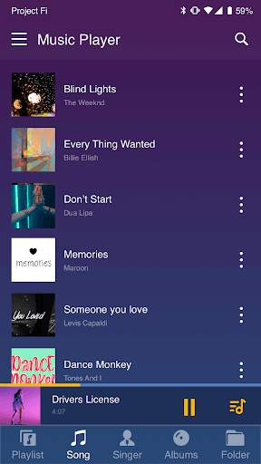 Pemutar Musik - Pemutar mp3 screenshot 1