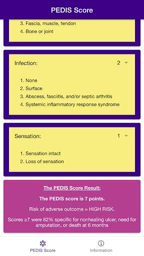 PEDIS Score Diabetes App screenshot 2