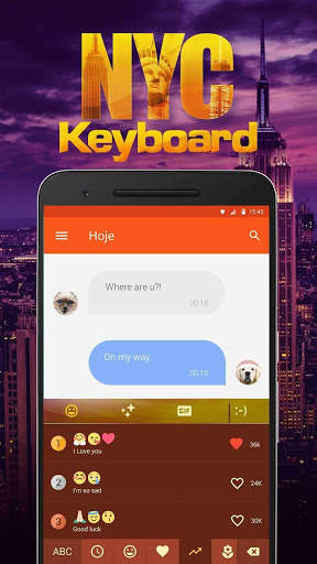 NYC Emoji Keyboard Theme screenshot 3