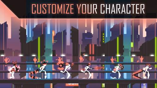 Stick Fight : Hit and Run Cyberpunk Runner Edition screenshot 2