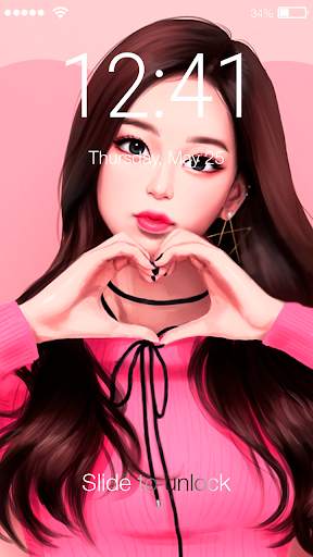 Korean Girl Teen Wallpaper Kpop Cute Pink Screen screenshot 1