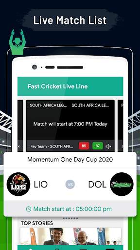 Fast cricket live line screenshot 1