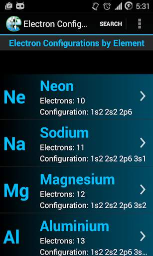 Electron Config Lite screenshot 2