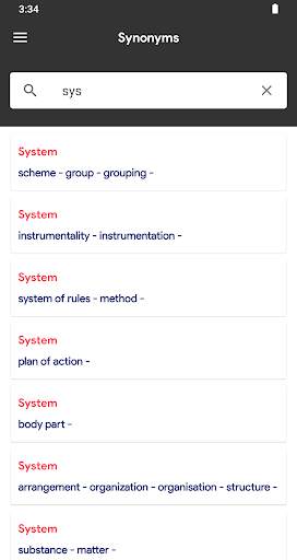 Synonyms English Offline screenshot 1