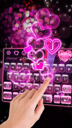 Sparkling Heart Keyboard Theme screenshot 2