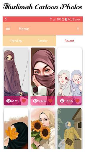 Muslimah Cartoon Wallpapers HD screenshot 1