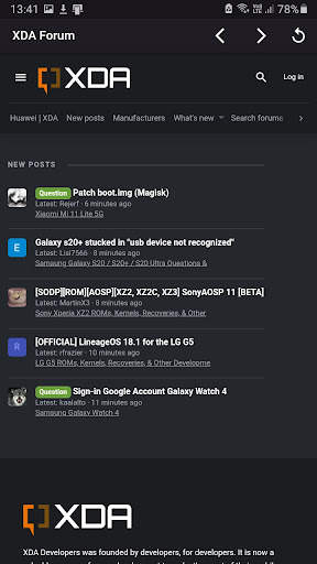 XDA Forums screenshot 4