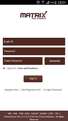 Online Trading - Matrix Mobile screenshot 1