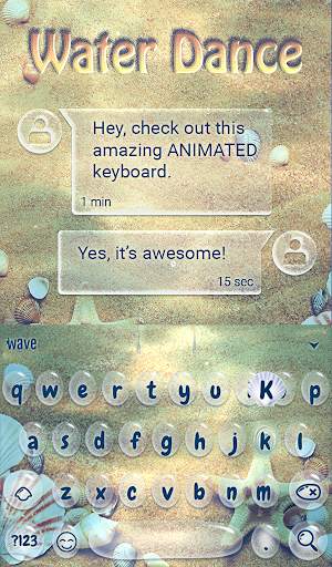 Water Dance Animated Keyboard   Live Wallpaper screenshot 3
