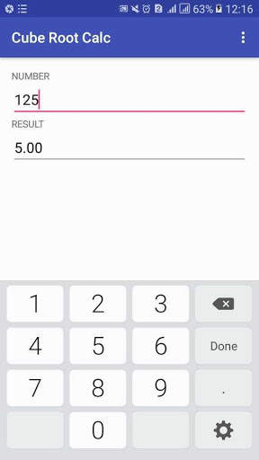 Cube Root Calculator 1 تصوير الشاشة