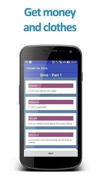 Cheats for Sims screenshot 2