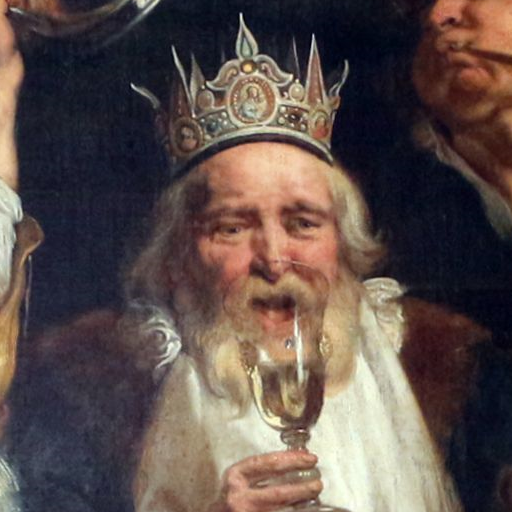 The king is drinking icon