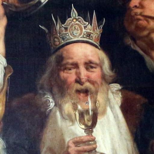 The king is drinking 2.2