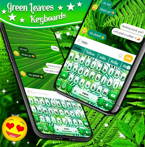 Leaves Keyboard 🍃 Green Leaf Keyboard Theme स्क्रीनशॉट 4