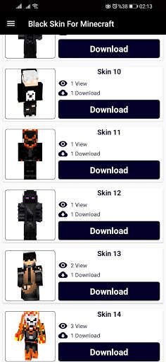 Black Skin for Minecraft PE screenshot 2