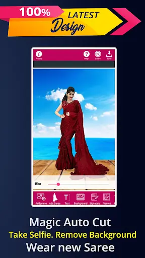 Saree Photo Editor - Saree Pehne Wala Apps screenshot 1