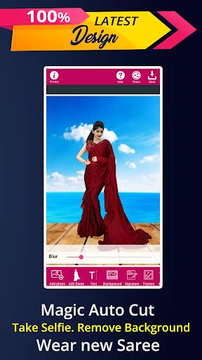 Saree Photo Editor - Saree Pehne Wala Apps screenshot 1