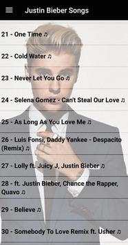Justin Bieber SONGS OFFLINE ( 40 SONGS ) screenshot 5