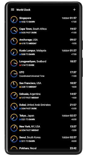World Clock: Sunrise/Sunset screenshot 6