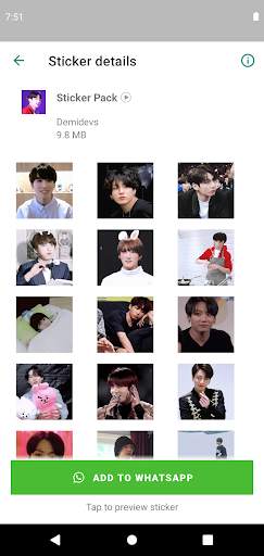 BTS stickers con movimiento para Whatsapp screenshot 5