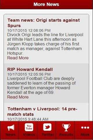 Football News for Liverpool screenshot 2