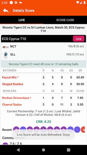 Cricket Star - Sports Live screenshot 4