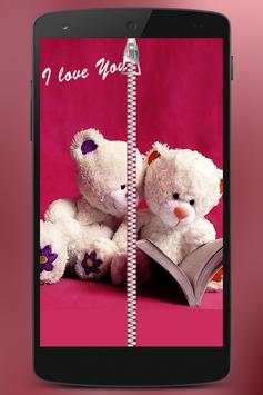 Teddy Bear Zipper Lock screenshot 1