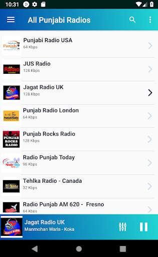 All Punjabi Radios HD (ਪੰਜਾਬੀ ਰੇਡੀਓ,ਗਾਣੇ,ਖਬਰਾਂ) screenshot 2