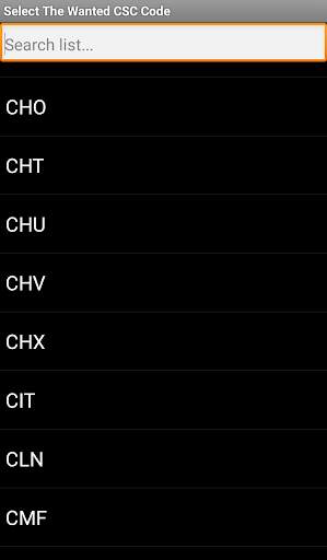 CSC Code Finder screenshot 2