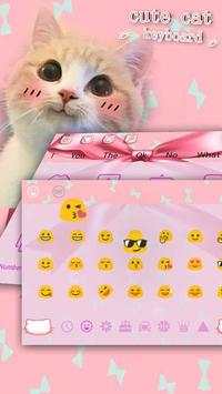 Pink Cute Cat Keyboard screenshot 2