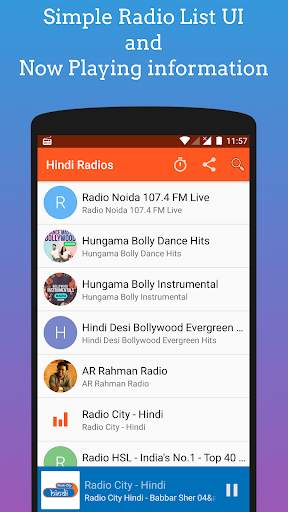 Hindi FM Radio -Listen to Online Hindi FM stations screenshot 1