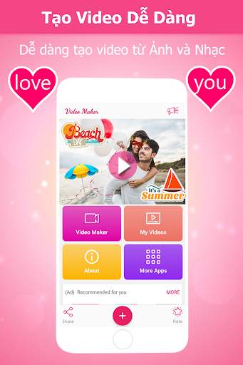Làm Video Từ Ảnh Và Nhạc - Tao Video Tinh Yeu screenshot 1