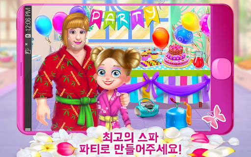 아빠와 함께하는 스파 데이 - 소녀를 위한 메이크업 게임 screenshot 4