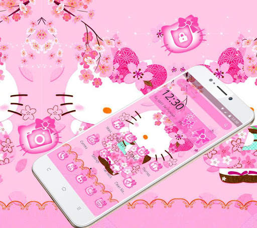 Pink Princess Kitty Launcher Theme😻 screenshot 4