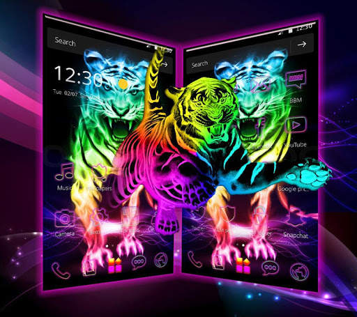 Tigers Neon Color Themes screenshot 1