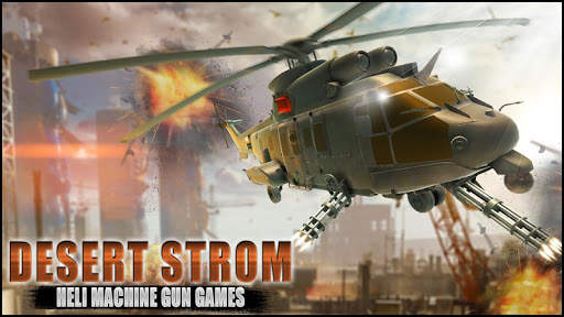 Desert Storm Heli Machine Gun Games screenshot 2