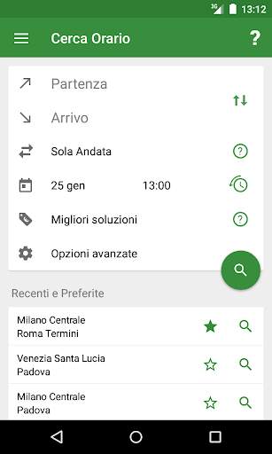 Train Timetable Italy screenshot 1