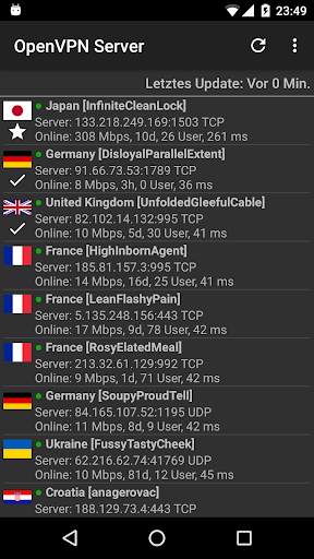 VPN Servers für OpenVPN screenshot 1