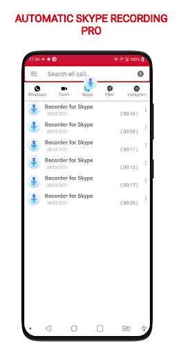 Supper Call Recorder Pro: Record Messenger Calls screenshot 3
