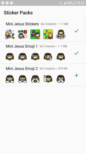 Mini Jesus Stickers स्क्रीनशॉट 1