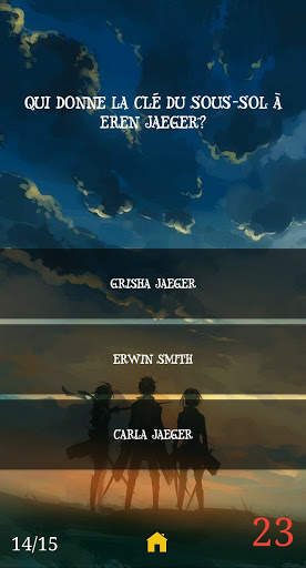SNK Attack On Titan Questions, musique et phrases screenshot 3