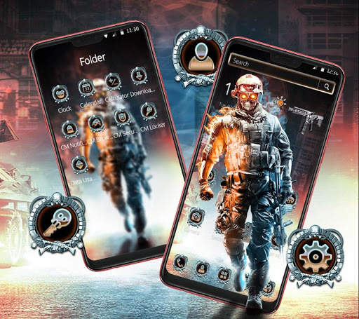 City Flame Metalic Duty Ghost Theme screenshot 3
